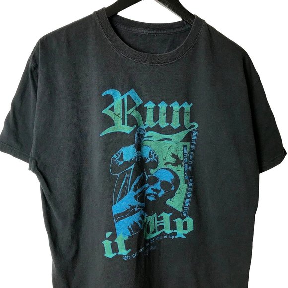 Run It Up T Shirt Rap Tee Song Graphic Music Short Sleeve Cotton Solid Large L - Picture 1 of 10